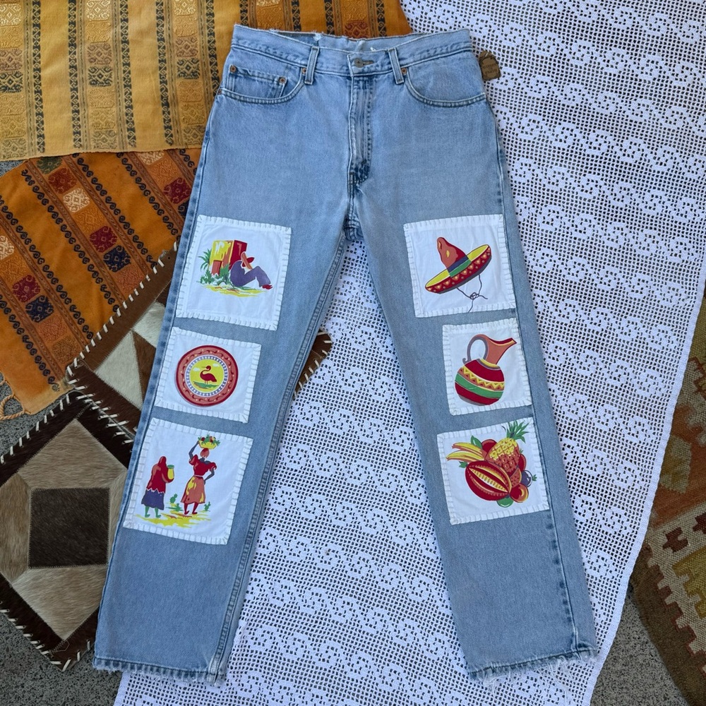 Vintage Levi's Jeans with western design